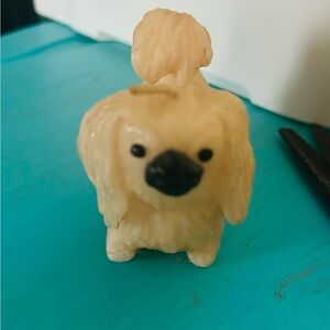 Vintage Maltese dog candle